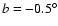$b=-0.5^{\circ}$