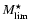 $M_{{\rm lim}}^{\star}$
