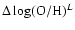 $\Delta\log({\rm O/H})^{L}$