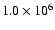 $1.0\times 10^{6}$