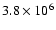 $3.8\times 10^{6}$