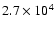 $2.7\times 10^{4}$