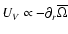 $U_{V} \propto - \partial_{r}\overline\Omega$
