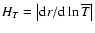 $H_{T}=\left\vert{{\rm d}r}/{{\rm d}\ln \overline{T}}\right\vert$