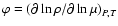 $\varphi=\left(\partial\ln \rho/\partial\ln \mu\right)_{P,T}$