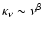 $\kappa_\nu \sim \nu^\beta$