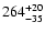 $\rm 264_{- 35 }^{+ 20 }$