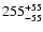 $\rm 255_{- 55 }^{+ 55 }$