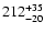 $\rm 212_{- 20 }^{+ 35 }$