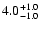 $\rm 4.0_{- 1.0 }^{+ 1.0 }$