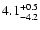 $\rm 4.1_{- 4.2 }^{+ 0.5 }$