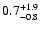 $\rm0.7_{- 0.8 }^{+ 1.9 }$
