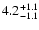 $\rm 4.2_{- 1.1 }^{+ 1.1 }$