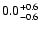 $\rm0.0_{- 0.6 }^{+ 0.6 }$