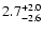 $\rm 2.7_{- 2.6 }^{+ 2.0 }$