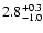 $\rm 2.8_{- 1.0 }^{+ 0.3 }$