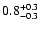 $\rm0.8_{- 0.3 }^{+ 0.3 }$