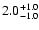 $\rm 2.0_{- 1.0 }^{+ 1.0 }$