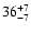 $\rm 36_{-7 }^{+7}$