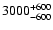 $\rm 3000_{ -600 }^{+600 }$