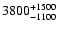 $\rm 3800_{-1100 }^{+1500 }$