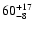 $\rm 60_{- 8 }^{+ 17 }$