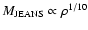 $M_{{\rm JEANS}}\propto\rho^{1/10}$
