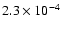$2.3 \times 10^{-4}$