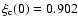 $\xi_{\rm c}(0)=0.902$