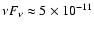 $\nu F_\nu\approx5\times10^{-11}$