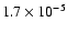 $1.7\times 10^{-5}$