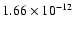 $1.66 \times 10^{-12}$