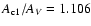 $A_{\rm c1}/A_V = 1.106$