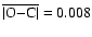 $\overline{\rm \vert O {-} C\vert} = 0.008$