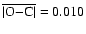 $\overline{\rm \vert O {-} C\vert} = 0.010$