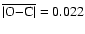 $\overline{\rm \vert O {-} C\vert} = 0.022$