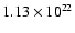$1.13 \times 10^{22}$