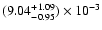 $(9.04^{\rm +1.09}_{-0.95}) \times 10^{-3}$