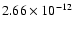 $2.66 \times 10^{-12}$