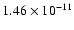 $1.46 \times 10^{-11}$