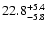 $\rm 22.8^{+5.4}_{-5.8}$