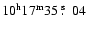 $10^{{\rm h}}17^{{\rm m}}35~\rlap{\hbox{${\rm ^s}$ }}{\hbox{$.$ }}~04$