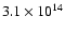 $3.1\times 10^{14}$