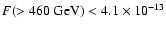 $F(> 460\ {\rm GeV}) < 4.1 \times 10^{-13}$