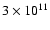$3 \times 10^{11}$