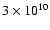 $3\times 10^{10}$