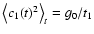 $\left\langle c_1(t)^2 \right\rangle_t = g_0/t_1$