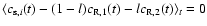 $\langle c_{{\rm s},i}(t) - (1-l) c_{\rm R,1}(t)-l c_{\rm R,2}(t) \rangle_t=0$