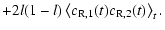 $\displaystyle +2 l(1-l) \left\langle c_{\rm R,1}(t)c_{\rm R,2}(t) \right\rangle_t.$