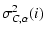 $\displaystyle \sigma_{C,\alpha}^2(i)$